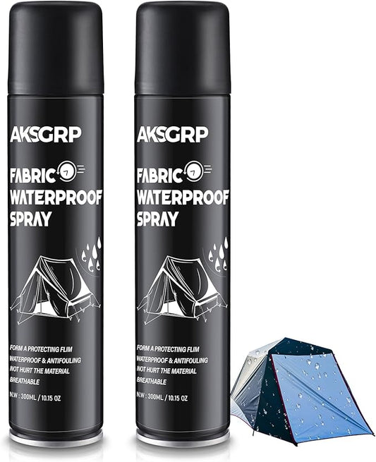 2 Pcs Waterproofing Spray for Tents Outdoor, Outdoor Water Shield 10.15 OZ Spray, Ideal Fabric Waterproofing Spray Offering Tent Camp Spray Protection, Camp Water Repellent