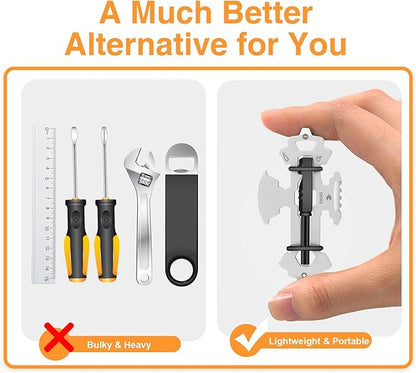 12 in 1 Keychain Multi-tool, Gifts for Men Boyfriend Dad, Father's Day Birthday Gifts, Mini EDC gadgets Tool Gear Bottle Opener for Camping Survival