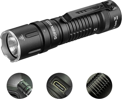 Reachareable Flashlights High Lumens, Sofirn SC33 Powerful Flashlights 5200 Lumens, Emergency Flashlight Super Bright, Waterproof Flashlights for Home