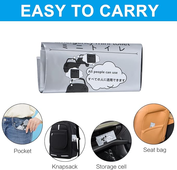 Emergency Portable Urine Bag, 8 pcs Travel Urinal Bag, Disposable Urine Bag Used for Emergency Situations for Traffic Jams, Vomiting, Camping. Unisex Urinal Bag