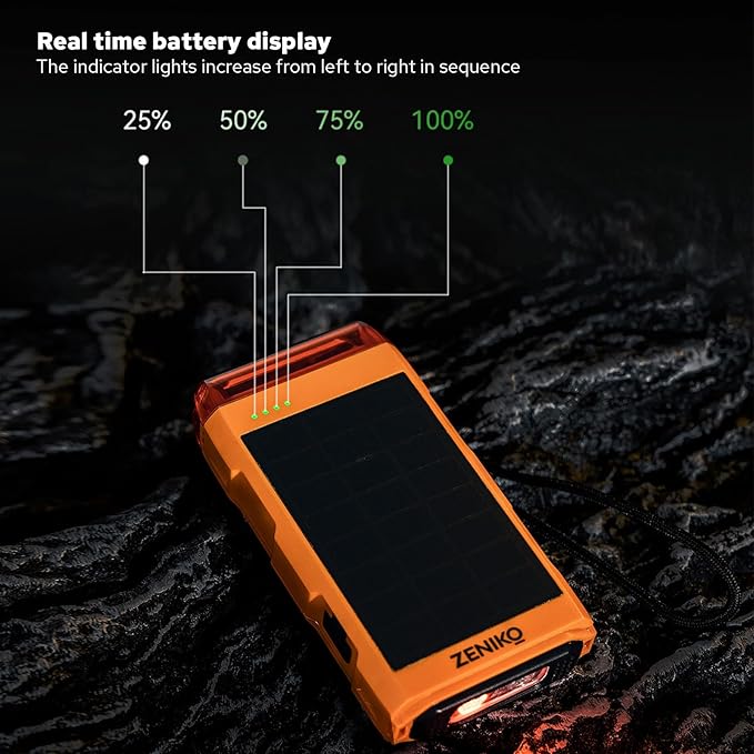 RS5 SOS Distress Strobe Light with Solar Panel, IP65 Waterproof, 10 Hours Battery Life, 6.5Km Night Light Visibility, Flashlight LED Survival Light for Outdoor, Camping, Hiking Emergency