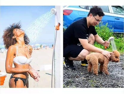 Portable Outdoor Shower, Electric Water Saving Shower, Battery Powered Shower Pump for Hiking Backpacking Camping Travel Beach Pets Watering Flowers