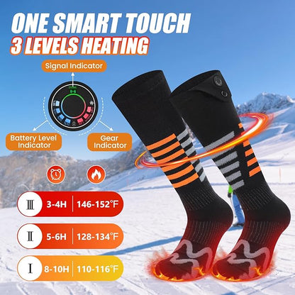 Heated Socks, Rechargeable Heated Socks for Men Women, Battery Powered Foot Warmer with APP Control for Winter Hunting Skiing Camping Hiking
