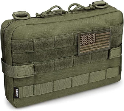 WYNEX Tactical Admin Molle Pouch, Medical EDC EMT Utility Bag Shell Design Attachment Pouches 1000D Nylon Hiking Belt Bags