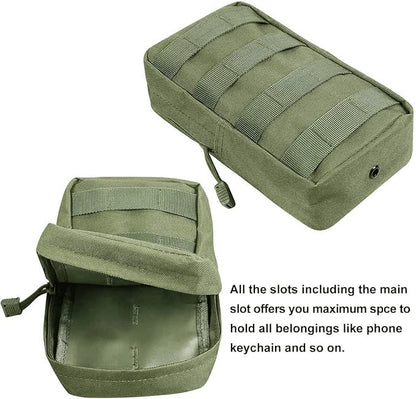 Gogoku 3 Pack Molle Pouch Combo Water Bottle Pouch Holder Tactical Molle Pouches Compact Utility Waist Bag Pack