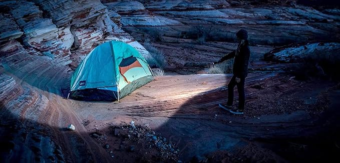 180 Degree LED Flashlight - Super Bright Light – High 300 Lumen, Water Resistant Light for Camping Accessories, Outdoors, Emergency Flashlight- Patented - Green