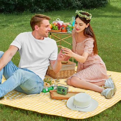 Large 80"x 60" Beach Blanket, Outdoor Picnic Blankets, Waterproof Sandproof Portable Blankets, Foldable and Lightweight for Spring Summer Camping, Beach, Park
