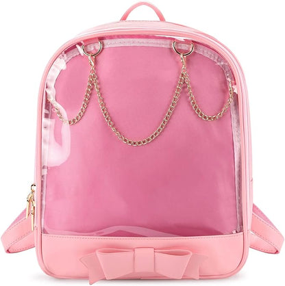STEAMEDBUN Ita Bag Backpack Bowknot Kawaii Pin Display Backpack Bag with Insert