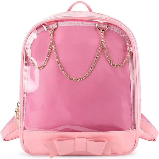 STEAMEDBUN Ita Bag Backpack Bowknot Kawaii Pin Display Backpack Bag with Insert