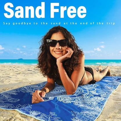 2 Pack Microfiber Lightweight Beach Towel Sand Free Quick Dry Absorbent Thin Compact Towels for Swimming Pool Camping Beach Accessories Large Easy Pack Travel Things for Vacation Essentials Gift
