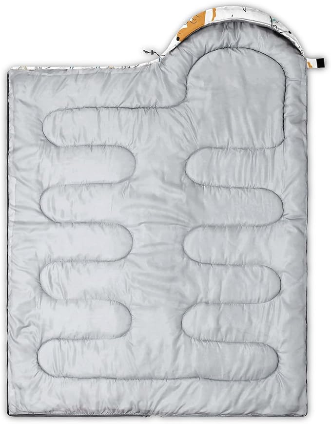 Kids Sleeping Bag for Boys Girls,Cute Puppy Print-Lightweight Warm Portable Outdoor Indoor-Waterproof Cold Weather Resistant Sleeping Bag for Camping Hiking