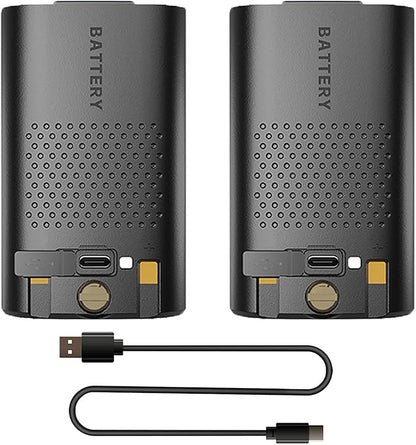BAOFENG 2 Packs UV-17R Battery with Type-c Cable Original BL-17UV Enlarge 1800mAh USB-C Charging Rechargerable DC7.4V 13.32Wh Li-ion Battery Accessories