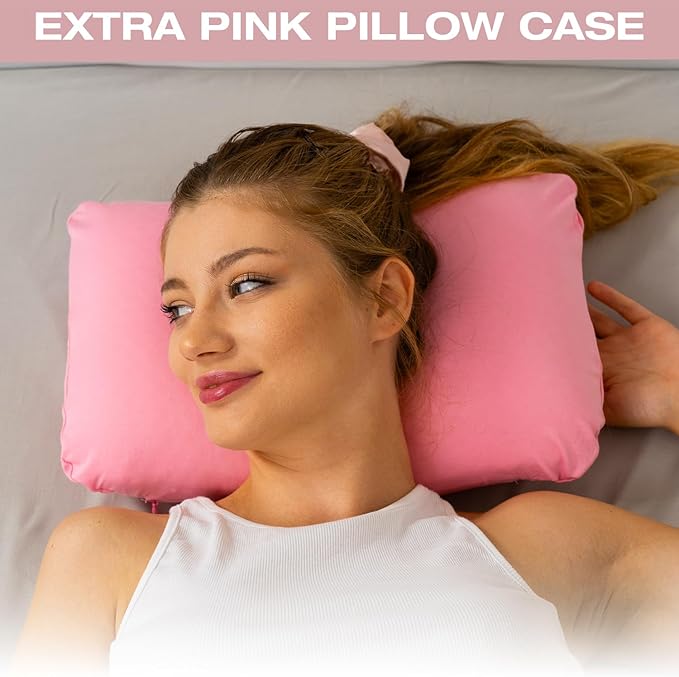Travel & Camping Comfortable Memory Foam Pillow with Extra Cotton Cover – Easy to Carry Portable Bag