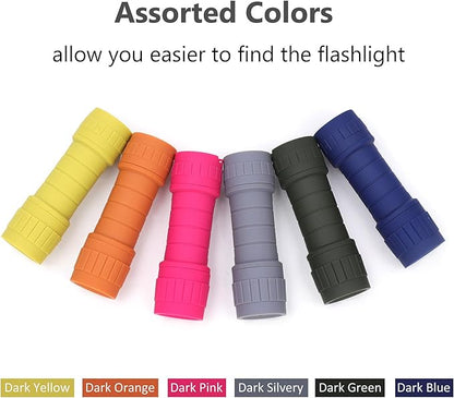 6-Pack Small Flashlights Set, Super Bright 100 Lumen LED Flashlight Pack with 18-Piece AAA Batteries Included, Mini Flashlight for Kids, Outdoor Flashlight for Camping, Hiking, Emergency