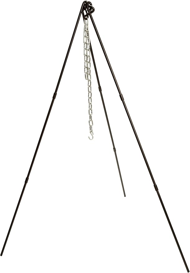 Lodge ATP2 Adjustable Camp Tripod, 40 to 60-Inch Tall, Black