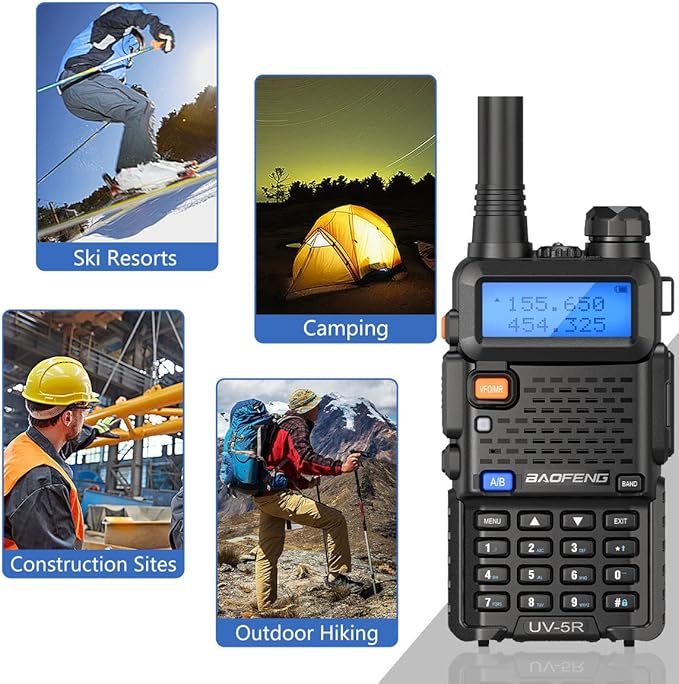 BAFENG UV-5R Ham Radio Handheld Dual Band Long Range Walkie Talkie for adults Ham Radios Long Range Two Way Radio Walkie Talkies with Headset Full Set