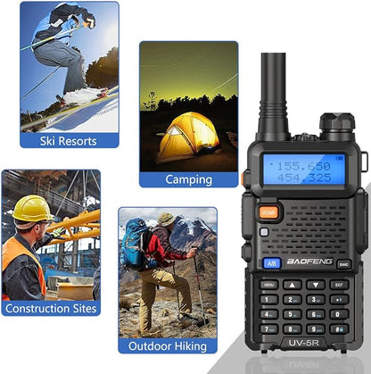 BAFENG UV-5R Ham Radio Handheld Dual Band Long Range Walkie Talkie for adults Ham Radios Long Range Two Way Radio Walkie Talkies with Headset Full Set
