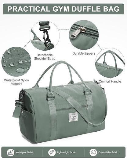 Gym Bag Womens,Travel Duffel Carry on Bag Sport Tote Bag Weekend Overnight Bag