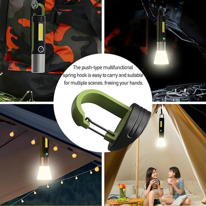 Zoomable LED Flashlight,High Lumens Tactical Flashlight,Flash Light Rechargeable USB,for Camping,Emergency,Fishing. (2000mAH)