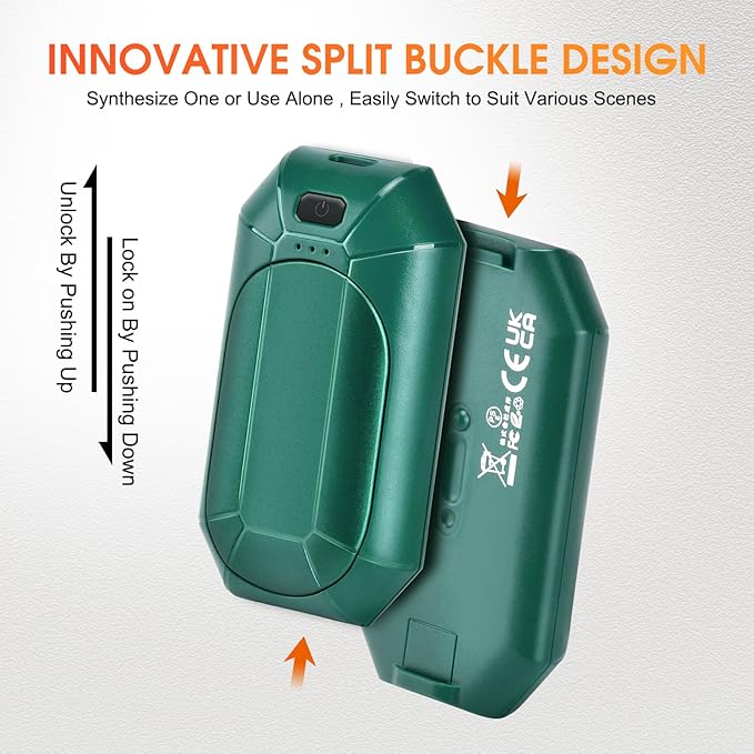 2 Pcs Mini Hand Warmer Rechargeable, 2000mAh*2 Portable Hand Warmer Reusable, 3 Levels Temperature Adjustable 2 in 1 Hand Warmer, Outdoor Indoor Warm Gift for Men Women Children