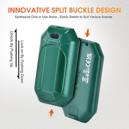 2 Pcs Mini Hand Warmer Rechargeable, 2000mAh*2 Portable Hand Warmer Reusable, 3 Levels Temperature Adjustable 2 in 1 Hand Warmer, Outdoor Indoor Warm Gift for Men Women Children