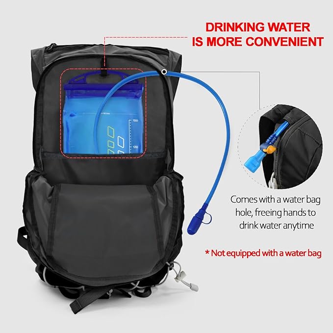 Seektop 20L Waterproof Hiking Backpack - Lightweight Daypack with 8 Pockets & Wet-Dry Compartment for Outdoor Adventures