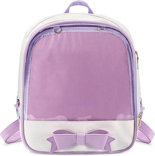 STEAMEDBUN Ita Bag Backpack Bowknot Kawaii Pin Display Backpack Bag with Insert