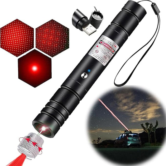 IVVTRYI Rechargeable Red Flashlight with Long Range for TV, LED, LCD Screen Presentations and Outdoor Construction in Office