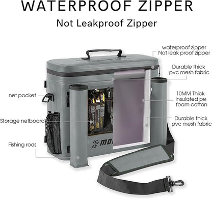 Kayak Cooler,Waterproof Kayak Seat Back Cooler for Kayaking,Kayak Accessories Cooler Bag,Protable Ice Chest,Beach Cooler,Travel Cooler for Camping or Lunch Bag