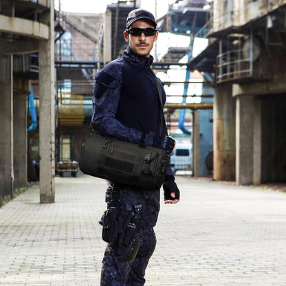 Huntvp Tactical Duffle MOLLE Handbag Gear Military Travel Carry On Shoulder Bag Small Valise