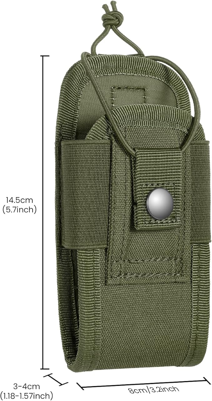FRTKK Tactical Radio Holder Radio Holster Molle Radio Pouch Universal Radio Case Military Heavy Duty Radio Bag for Police Firefighter Two Ways Walkie Talkies Vest