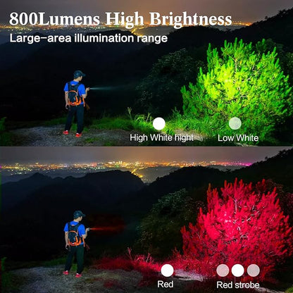 COB Small Flashlight, 1000Lumens Bright Rechargeable COB Keychain Flashlights,4 Light Modes Portable Pocket Light with Folding Bracket Bottle Opener and Magnet Base for Walking and Camping (Round)