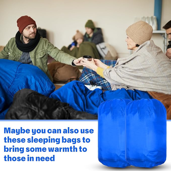 Macarrie 6 Pack Camping Sleeping Bags Bulk for Adults Backpacking Lightweight Waterproof 4 Season with Compression Sack Sleeping Bag for Hiking Travel Outdoor Travel Hunting