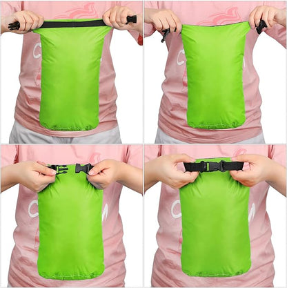 Shappy 6 Pcs Waterproof Dry Bag Set 6 Size Lightweight Sack and Long Adjustable Shoulder Strap 20/15/10/8/5/3l Outdoor Keep Gear Stuff Sack for Backpacking Boating Hiking Camping