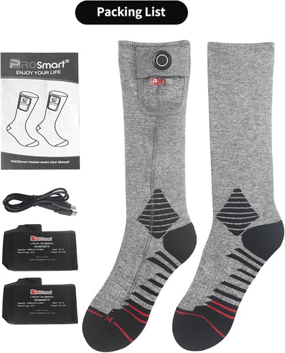 PROSmart Heated Socks Rechargeable Electric Sock - Battery Operated Thermal Warming Socks for Men & Women Suitable for Outdoor Hunting Cold Winter Skiing Camping