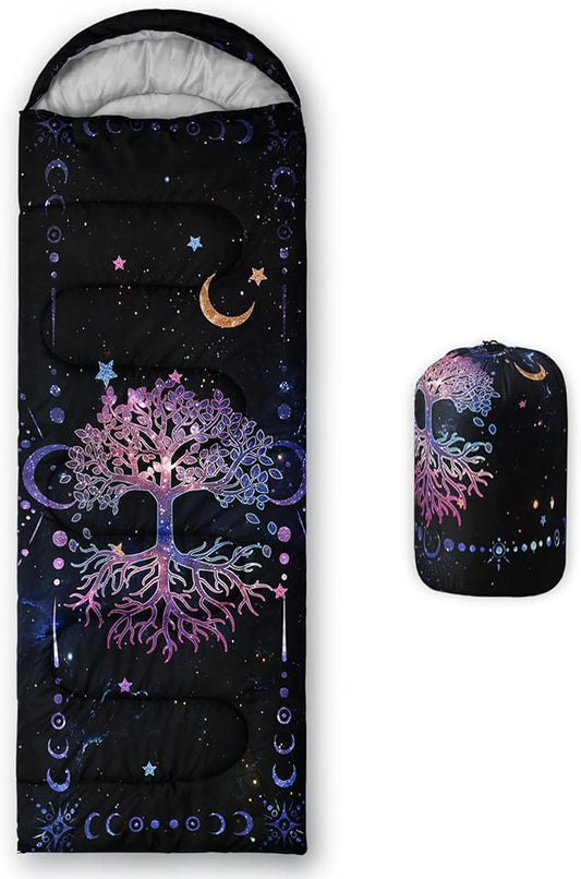 Kids Sleeping Bag for Boys Girls,Cute Puppy Print-Lightweight Warm Portable Outdoor Indoor-Waterproof Cold Weather Resistant Sleeping Bag for Camping Hiking