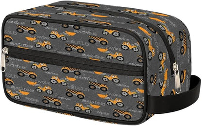 Truck Tractor Cars Hanging Toiletry Bag,Travel Hygiene Kits for Boys Mens,Waterproof Makeup Carry-on Bags,Cosmetic Bag,TSA Approved Shave Dopp Kit for Toiletries Shower Bathroom Accessories Gifts