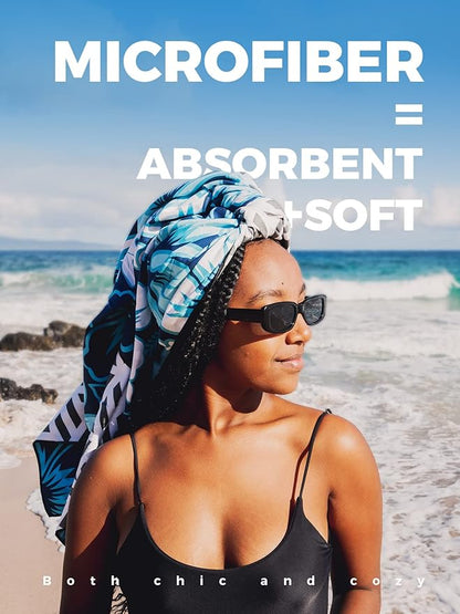 OCOOPA Microfiber Beach Towel Fast Drying, Extra Large 71" x 32" Sand Free Beach Towel Super Lightweight Towels for Swimming Pool, Camping, Picnic, Yoga Gym Sports