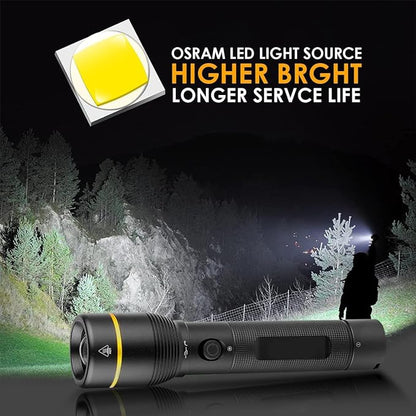 2 Pack Led Flashlights High Lumens Rechargeable — 990000 Lumen Super Bright Flashlight led Flashlight Rechargeable, Rechargeable Flashlights, Powerful flashlights for Home Emergencies Camping Hiking