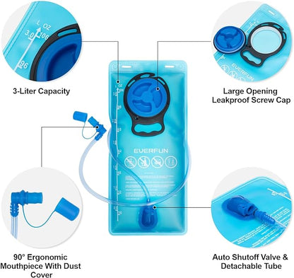 Everfun Hydration Backpack 18L with Water Bladder 2L/3L Hiking Water Backpack Women Men Lightweight Insulation Hydration Day Rucksack for Hiking, Cycling, Running, Festival, Camping
