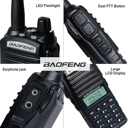 BaoFeng Radio BaoFeng UV-82 High Power Ham Radio Handheld Dual Band Portable Two Way Radio Walkie Talkies with Dual PTT Earpiece
