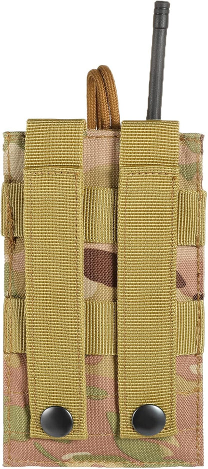 FRTKK Tactical Radio Holder Radio Holster Molle Radio Pouch Universal Radio Case Military Heavy Duty Radio Bag for Police Firefighter Two Ways Walkie Talkies Vest