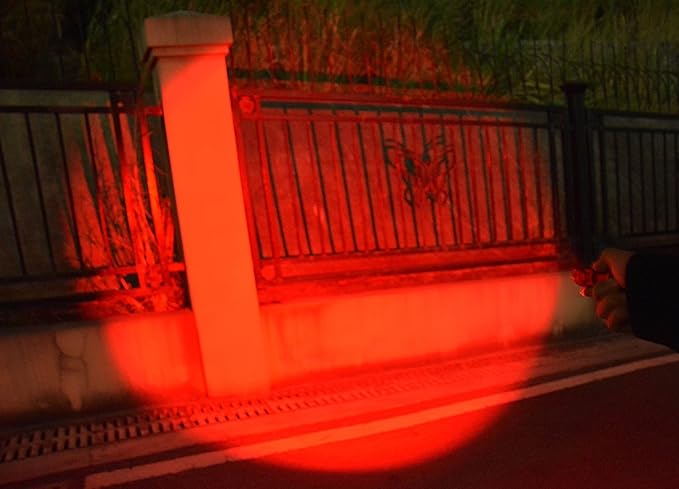 One Mode Red Light Flashlight, 1 Mode Red LED Flashlight Red Flashlight, Red LED Red Light for Astronomy, Aviation, Night Observation