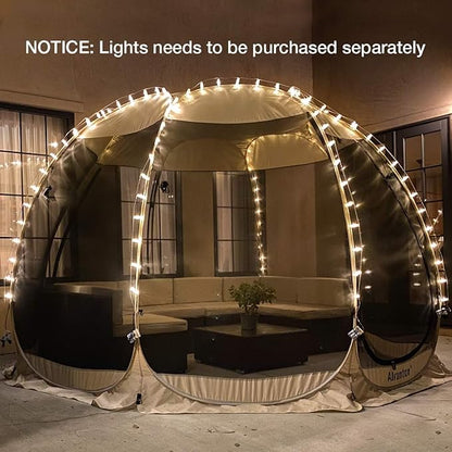 Alvantor Screen House Gazebo, 6-10-15 Person Pop Up Igloo Screened Canopy Tent with Mosquito Netting Sides, Instant UV Resistant Sun Shelter for Garden, Patio, Backyard