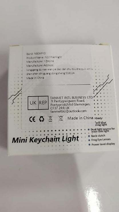 N10 LED Magnetic EDC Clip Flashlight Rechargeable 900 Lumens Mini Keychain Flashlight USB C 8 Modes Flash Light Small Flashlights for Camping,Running,Emergency,Hiking(Black)