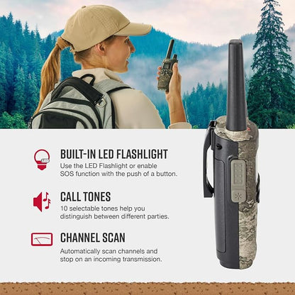 Cobra 32-Mile, Rugged Two-Way Radio, Truetimber Strata, 2 Pack