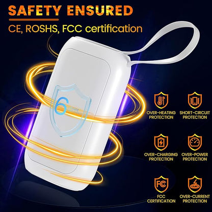 Hand Warmers Rechargeable, 16 Hrs Heating time, 10000mAh 2 in 1 Reusable Electric Portable Pocket Heater Hot Hands, Heat Therapy Great for Raynauds, Camping, Football, Women Men Gifts