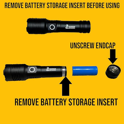 250000 Lumens Bright LED Rechargeable Flashlight 5 Modes Tactical Camping Fast Charging Waterproof (XHP50)