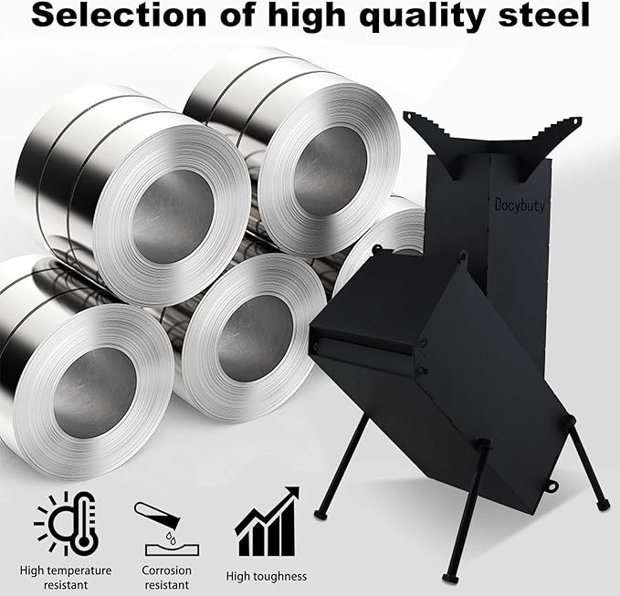 Rocket Stove Wood Burning Camp Stove Rocket Stove for Cooking Portable Wood Mini Burning Stove, Fire Camping Stove for Cooking backyard cooking Camping grill outdoor events BBQ Comes with storage bag