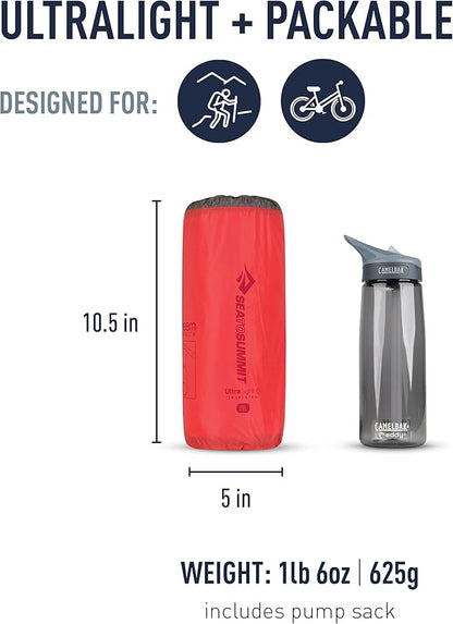 Sea to Summit Ultralight Insulated Backpacking Sleeping Pad, Women's Large (72 x 25 x 2 inches)